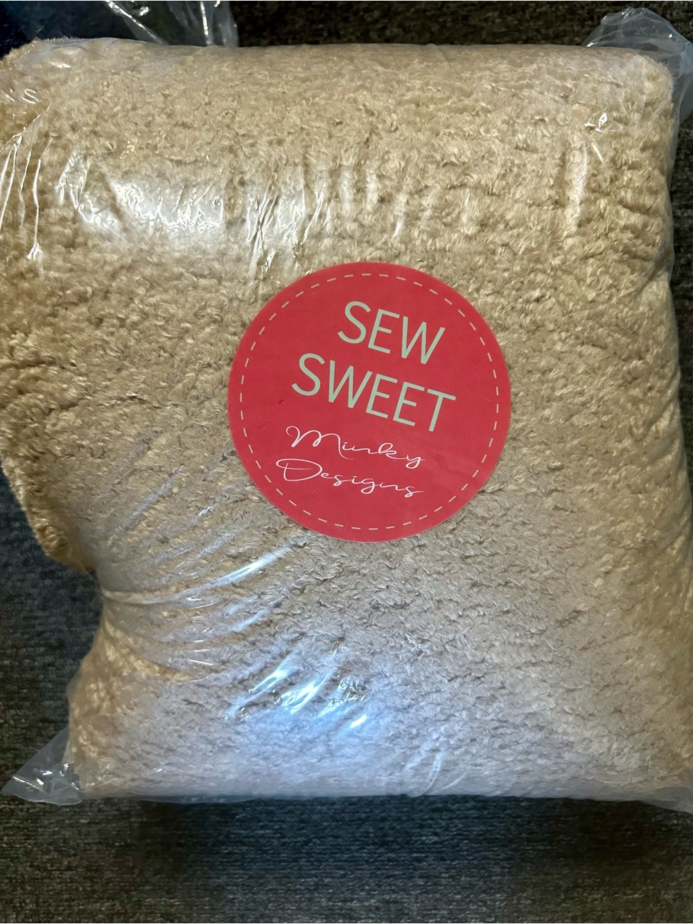 Sew Sweet Minky Blanket in Beige -